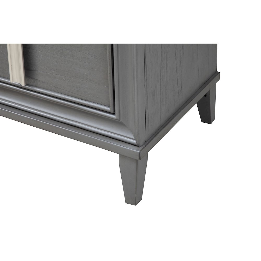 Lorraine 2 Drawer Nightstand, Dark Grey. Picture 6