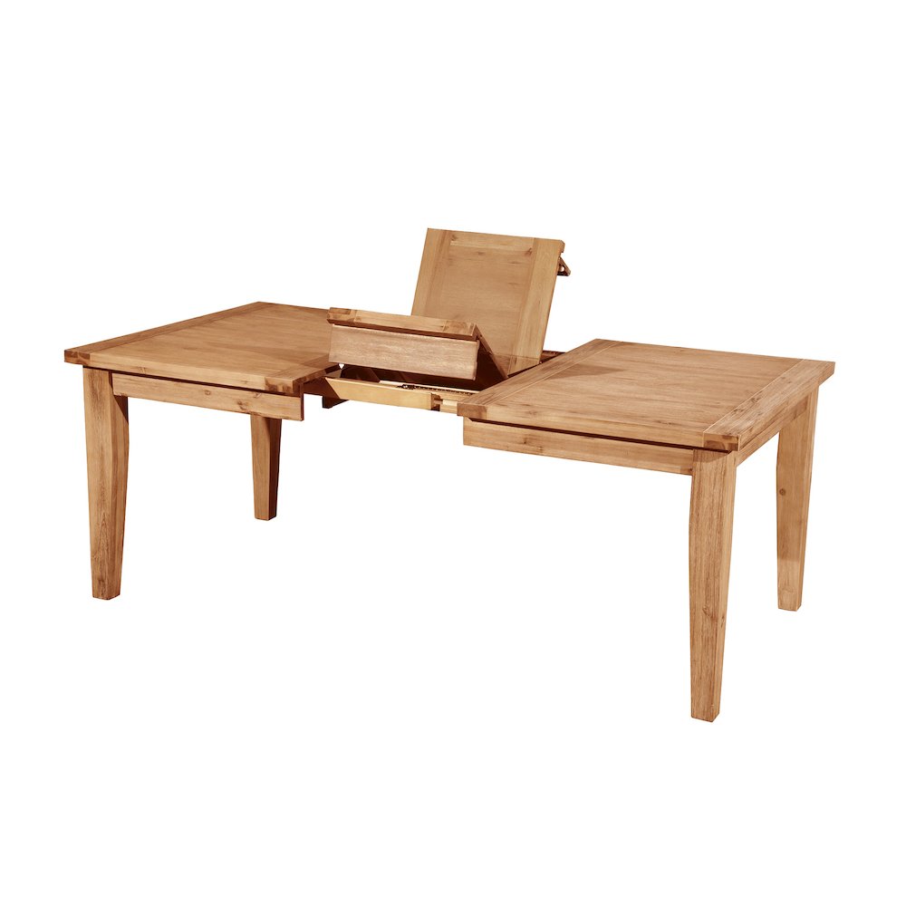 Aspen Extension Dining Table w/Butterfly Leaf, Antique Natural. Picture 3