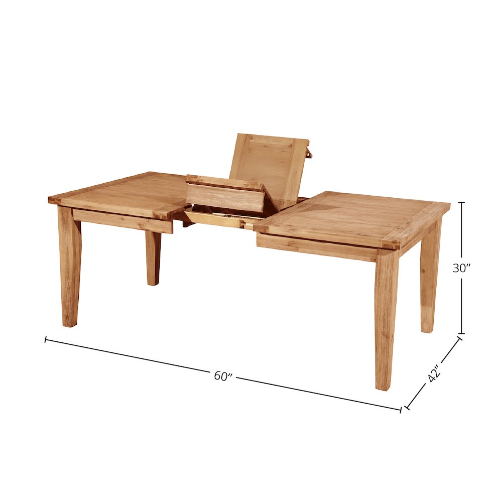 Aspen Extension Dining Table w/Butterfly Leaf, Antique Natural. Picture 4