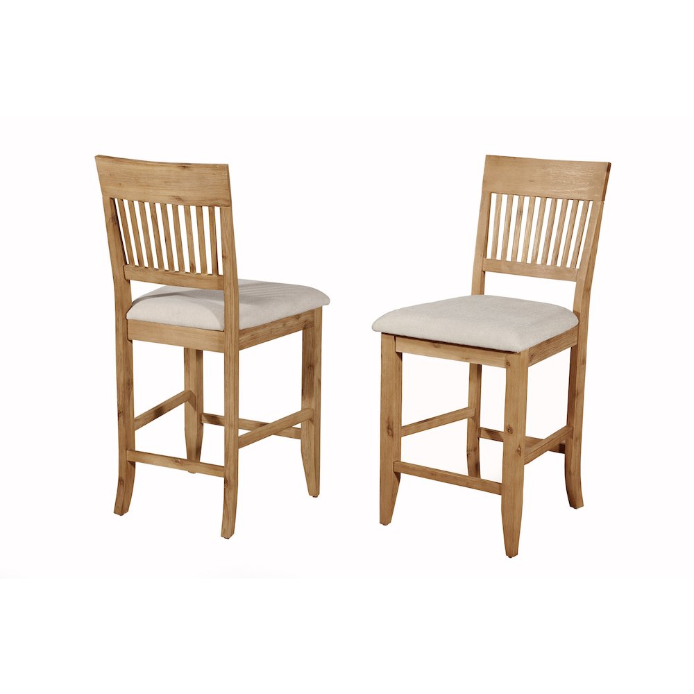 Aspen Set of 2 Pub Chairs, Antique Natural. Picture 4