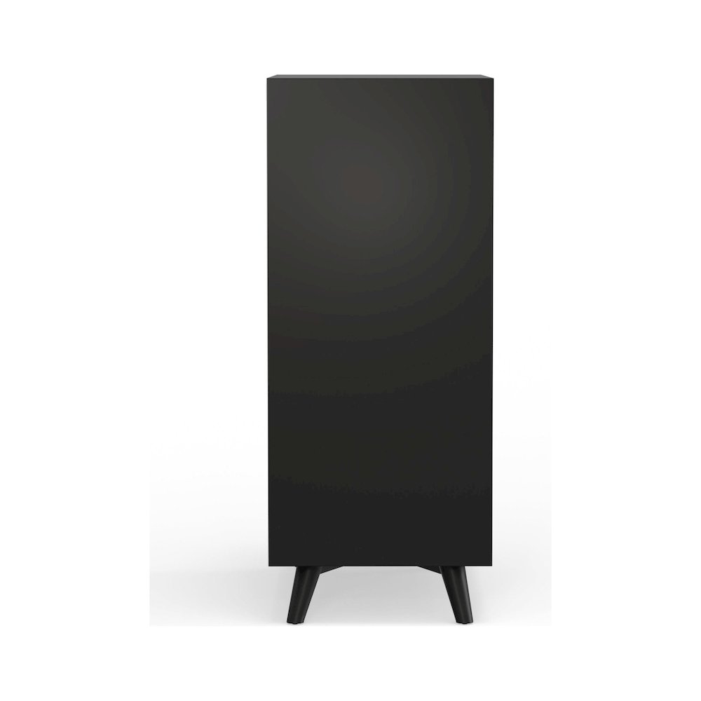 Flynn Large Bar Cabinet w/Drop Down Tray, Black. Picture 6
