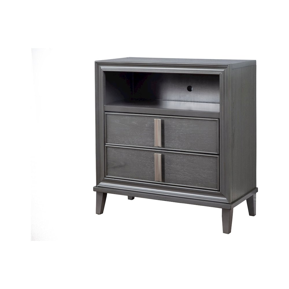 Lorraine TV Media Chest, Dark Grey. Picture 3