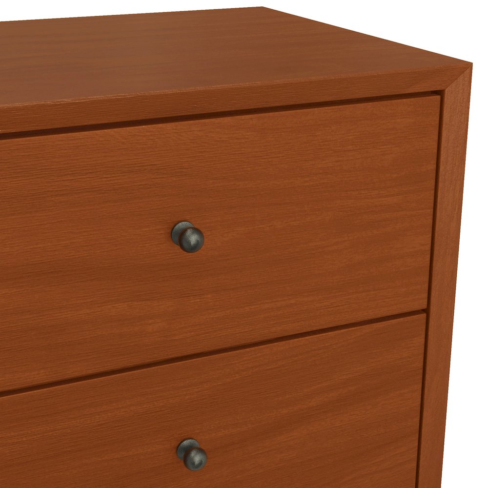 Flynn Mid Century Modern 2 Drawer Nightstand, Acorn. Picture 7