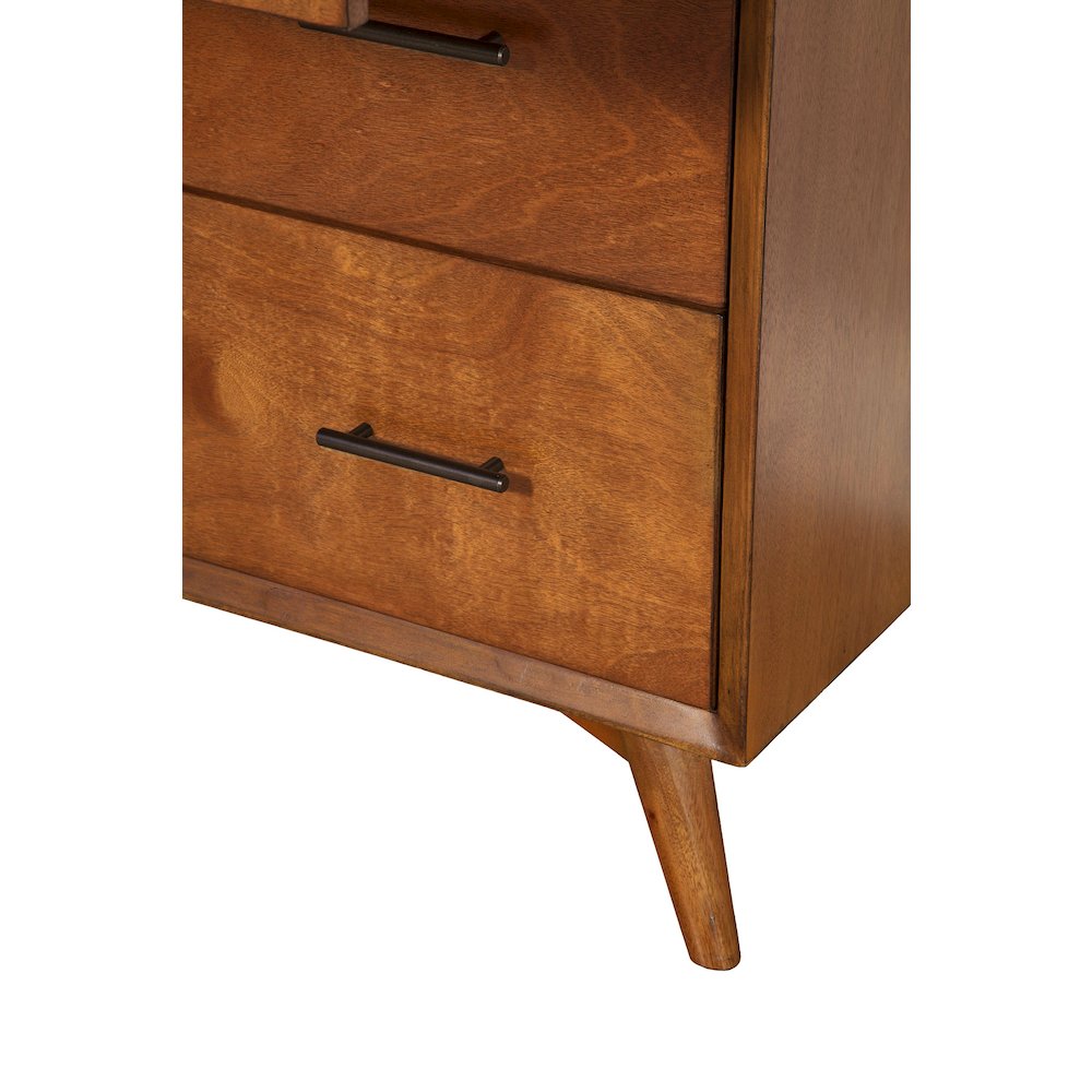 Flynn Mid Century Modern 4 Drawer Multifunction Chest w/Pull Out Tray, Acorn. Picture 6