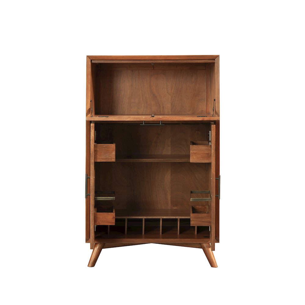 Flynn Large Bar Cabinet w/Drop Down Tray, Acorn. Picture 4