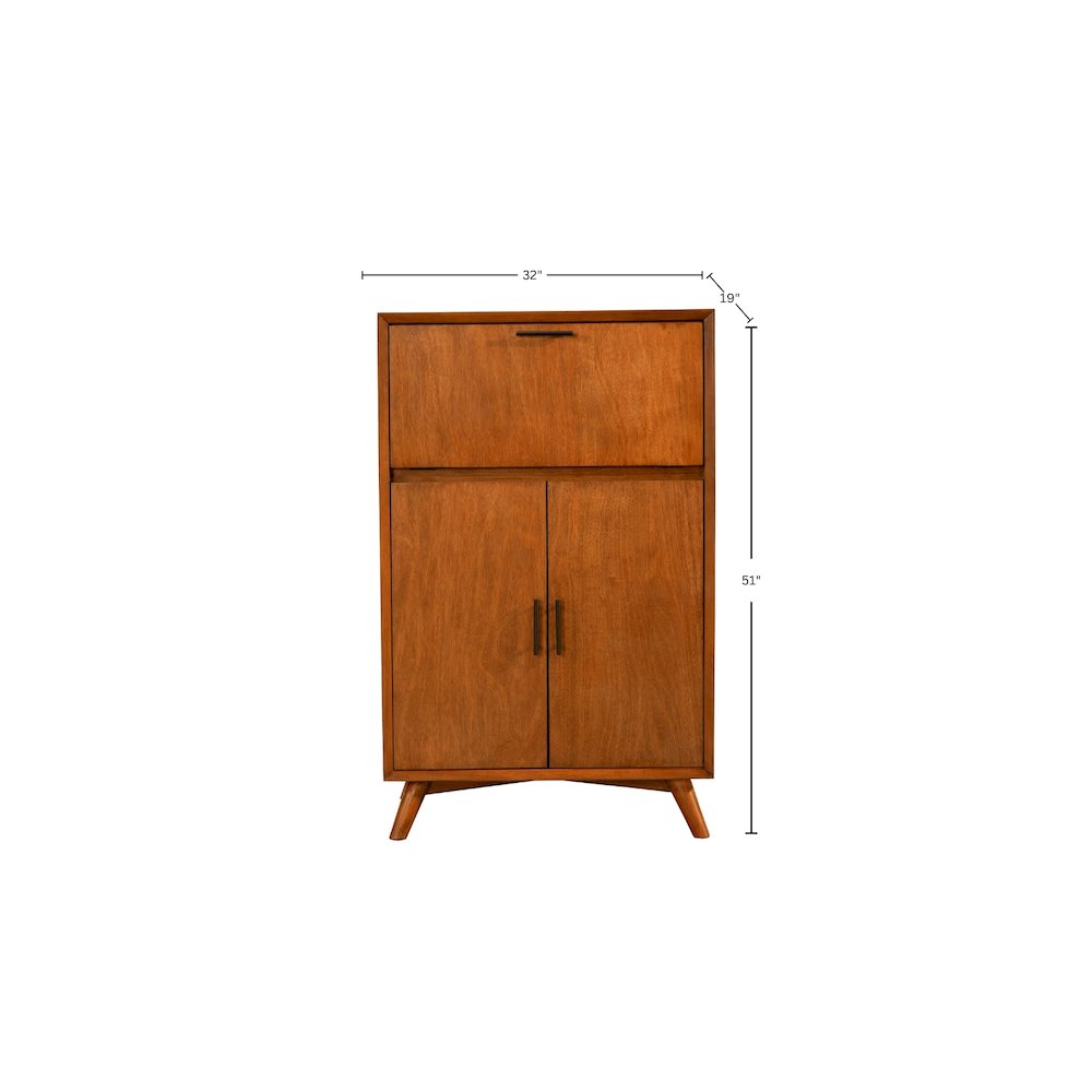 Flynn Large Bar Cabinet w/Drop Down Tray, Acorn. Picture 5
