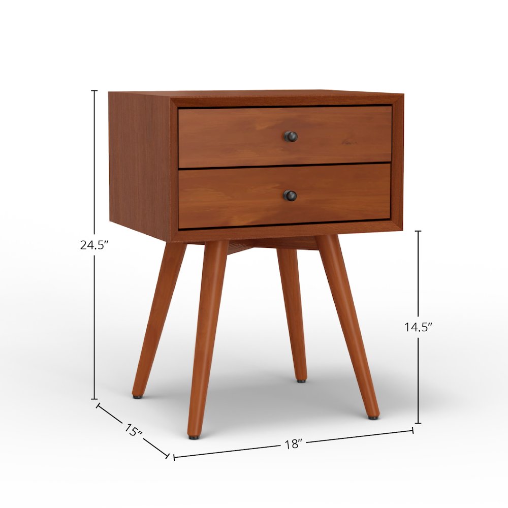 Flynn Small Nightstand, Acorn. Picture 2