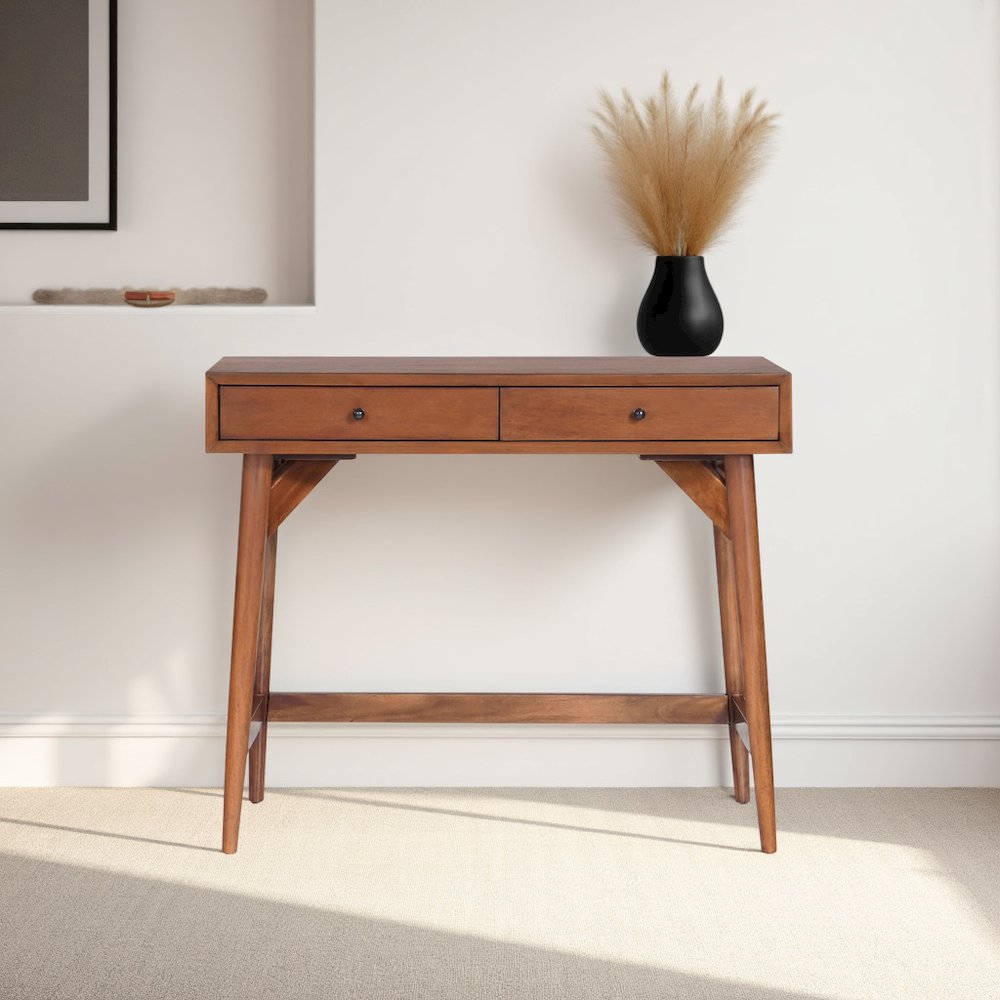 Flynn Mini Desk, Chestnut. Picture 5