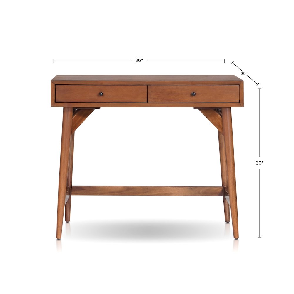 Flynn Mini Desk, Chestnut. Picture 8