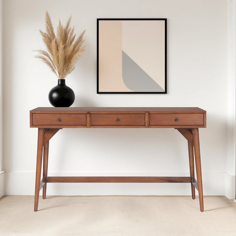 Flynn Large Desk, Chestnut. Picture 2