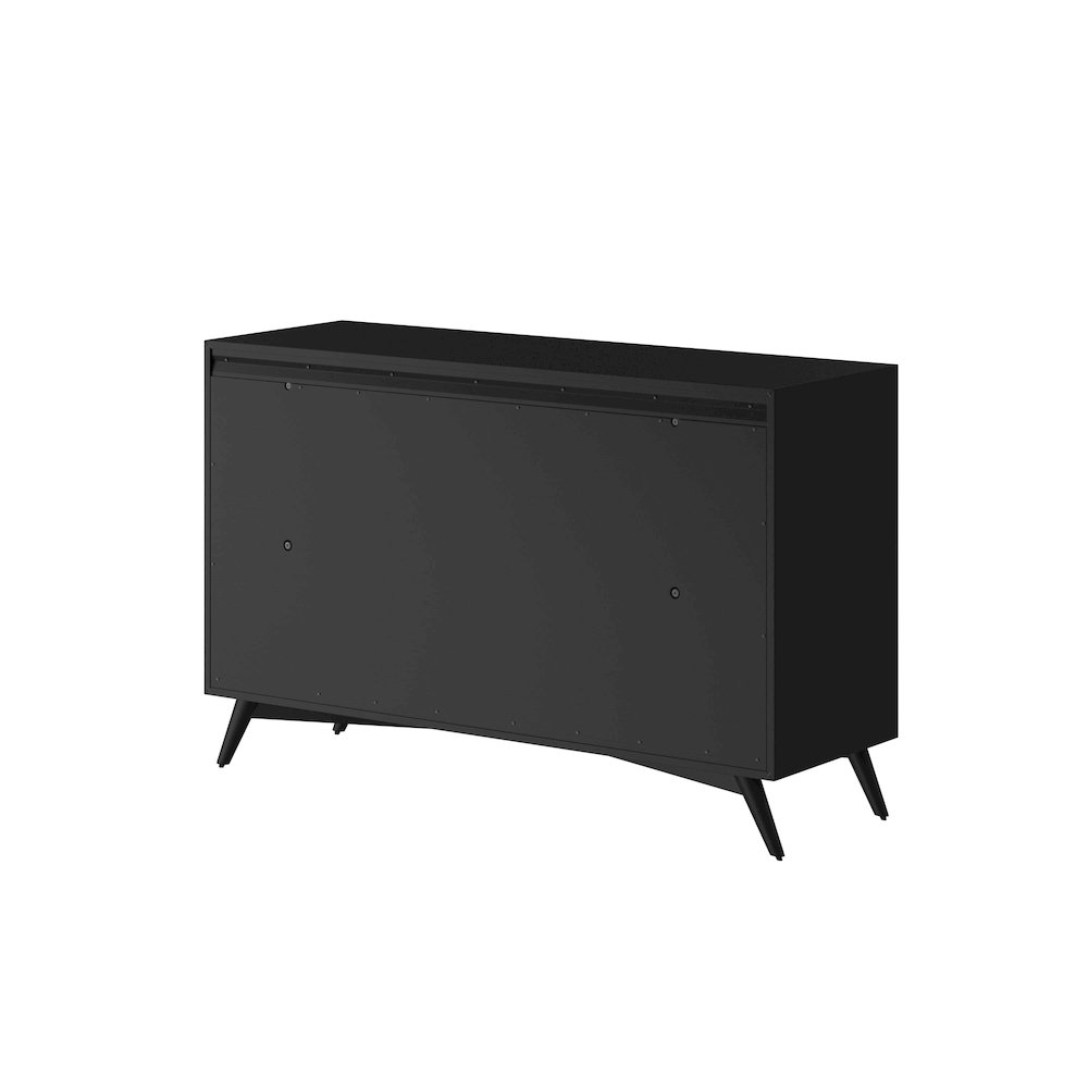 Flynn Mid Century Modern 7 Drawer Dresser, Black. Picture 4