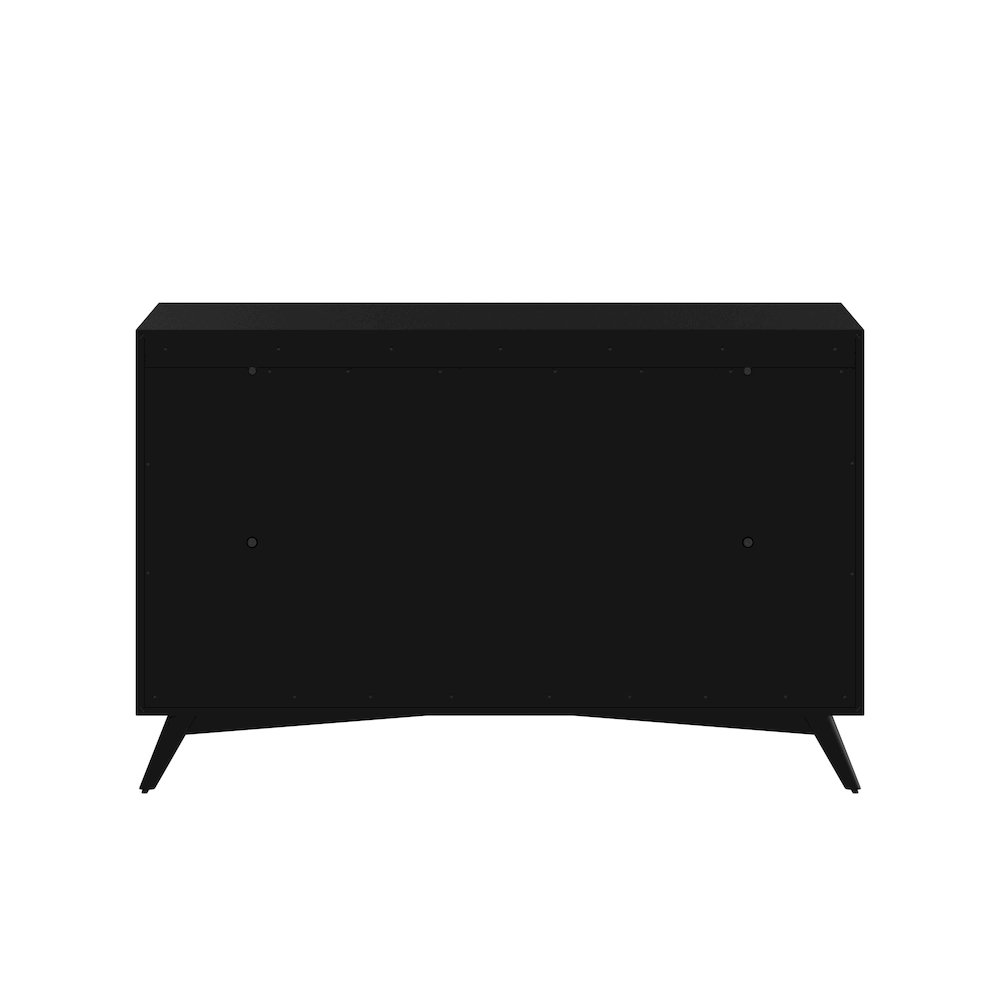 Flynn Mid Century Modern 7 Drawer Dresser, Black. Picture 5