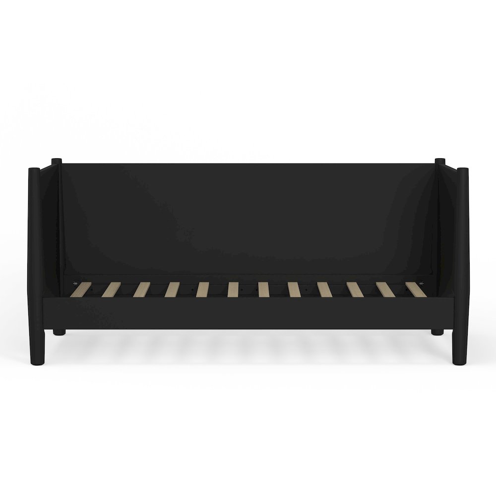 Flynn Mid Century Modern Twin Size Day Bed, Black. Picture 5