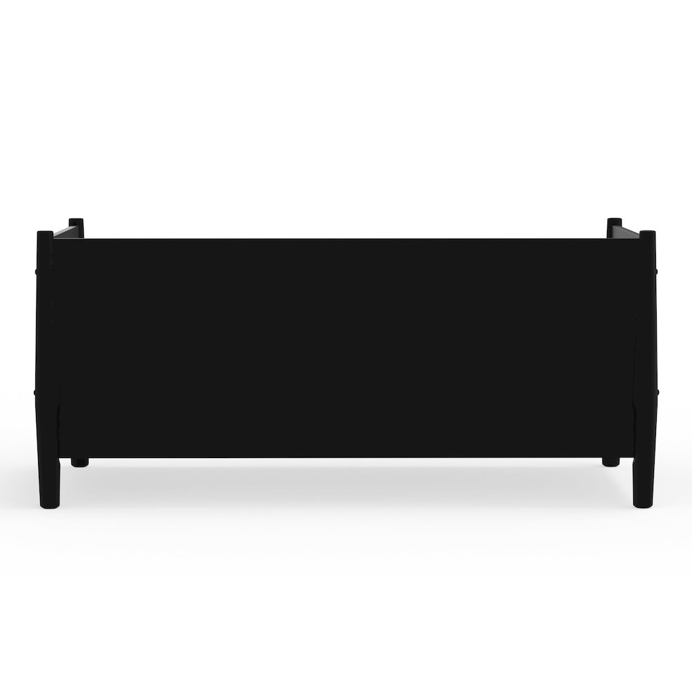 Flynn Mid Century Modern Twin Size Day Bed, Black. Picture 7