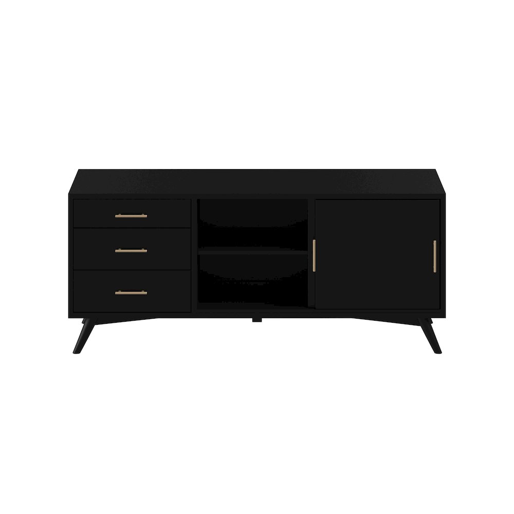 Flynn Large TV Console, Black. Picture 2