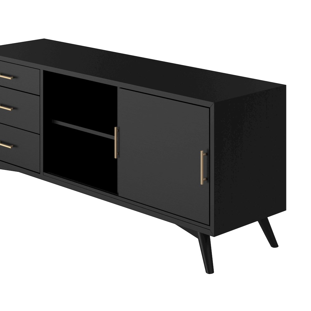 Flynn Large TV Console, Black. Picture 8