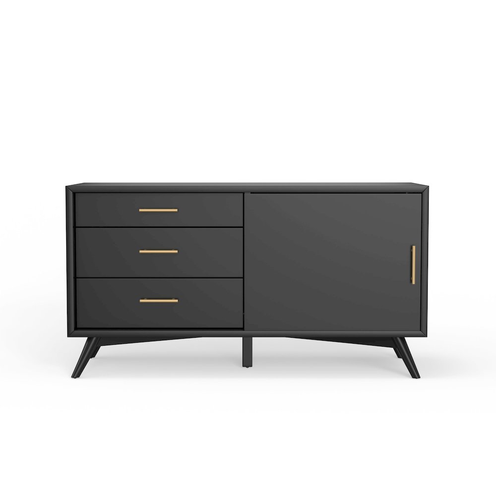 Flynn Small TV Console, Black. Picture 3