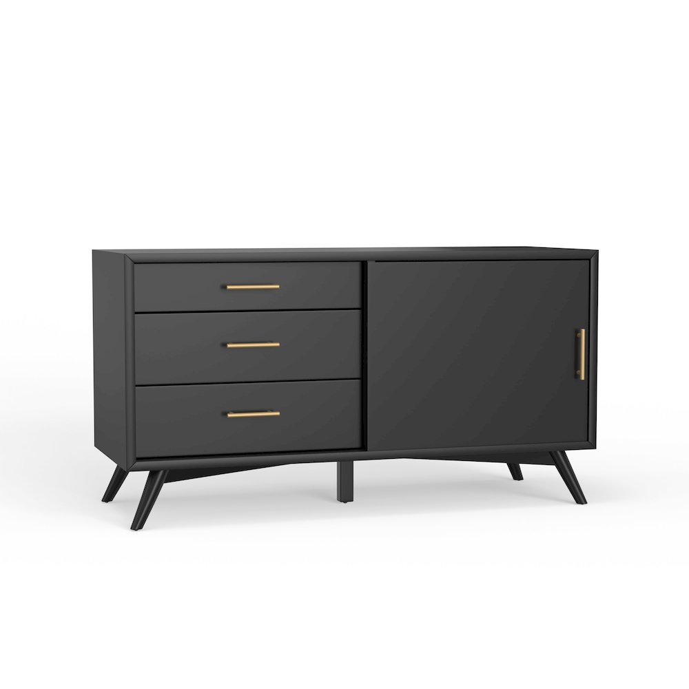 Flynn Small TV Console, Black. Picture 1