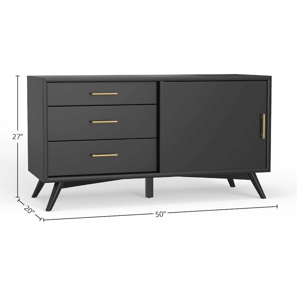 Flynn Small TV Console, Black. Picture 6