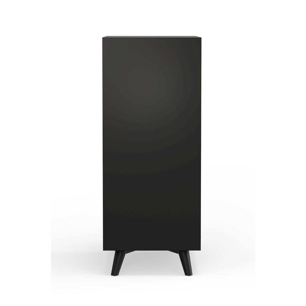 Flynn Large Bar Cabinet w/Drop Down Tray, Black. Picture 5