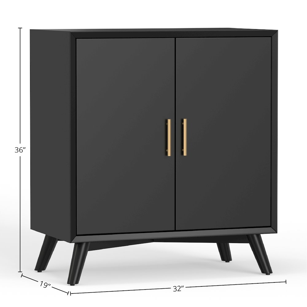 Flynn Small Bar Cabinet, Black. Picture 4