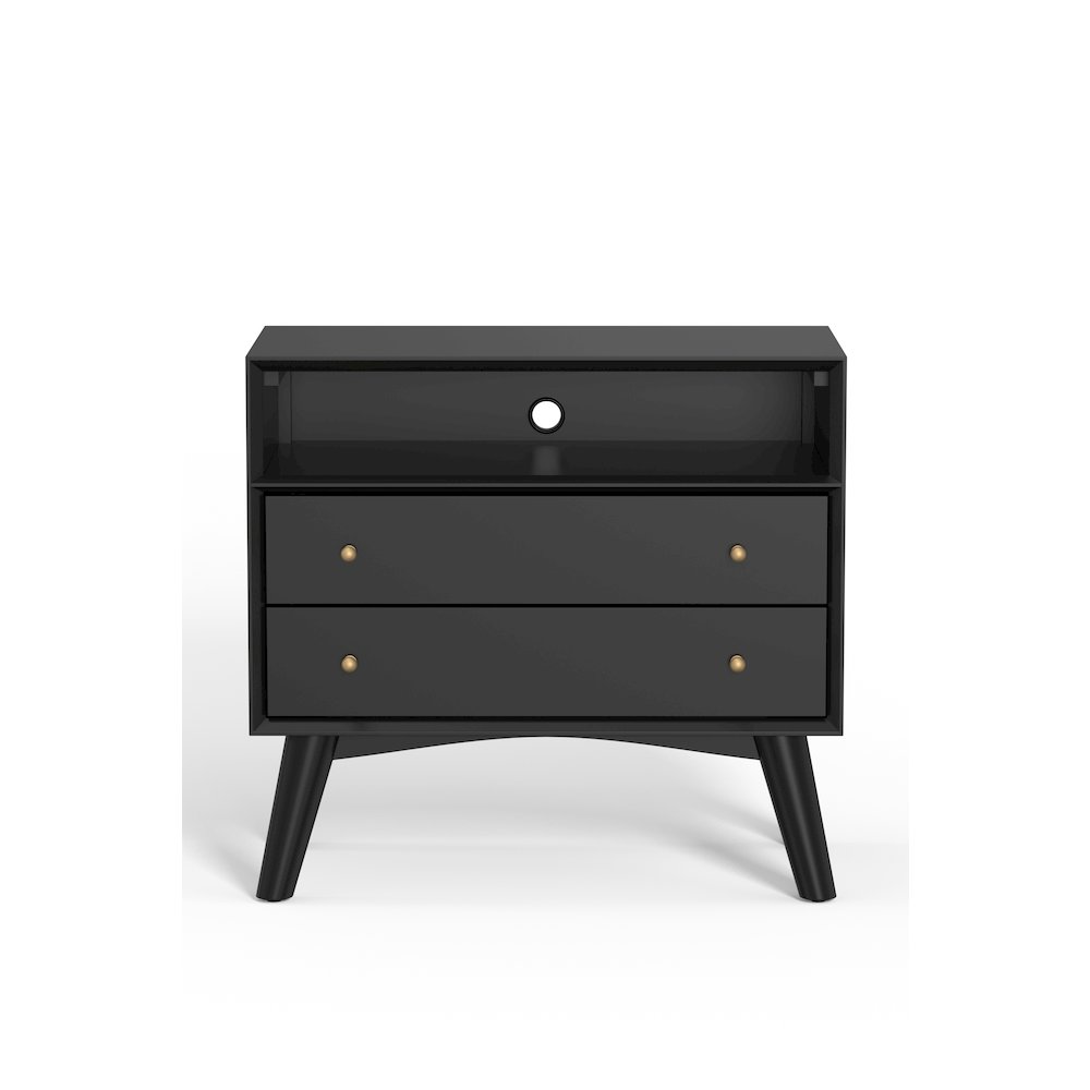 Flynn Large Nightstand, Black. Picture 4