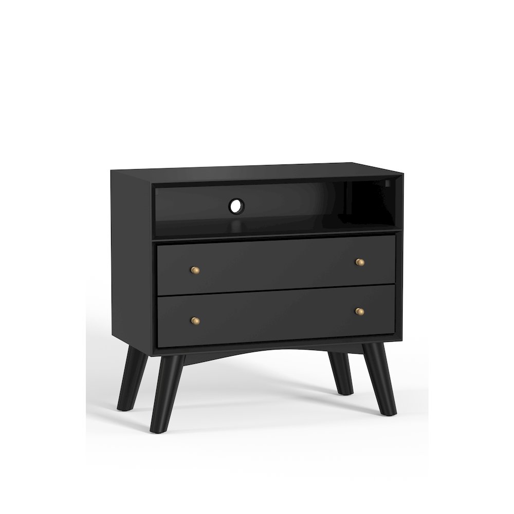 Flynn Large Nightstand, Black. Picture 5