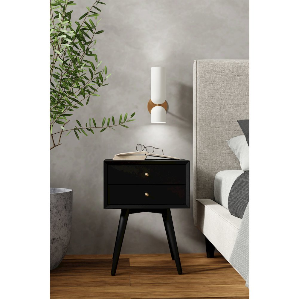 Flynn Small Nightstand, Black. Picture 2