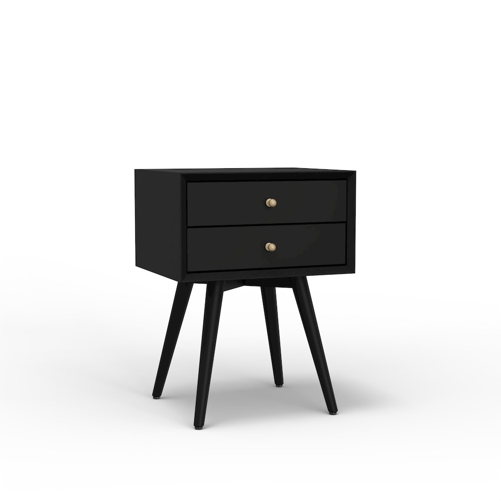 Flynn Small Nightstand, Black. Picture 3