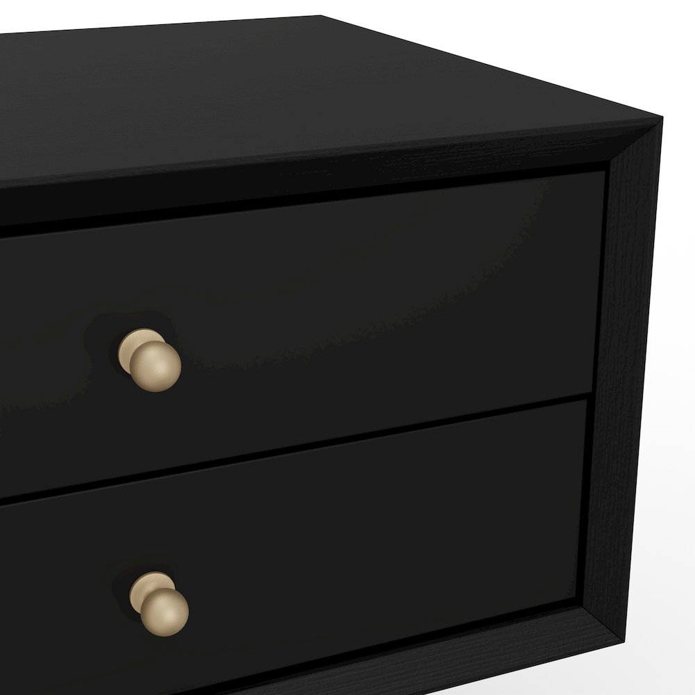 Flynn Small Nightstand, Black. Picture 7