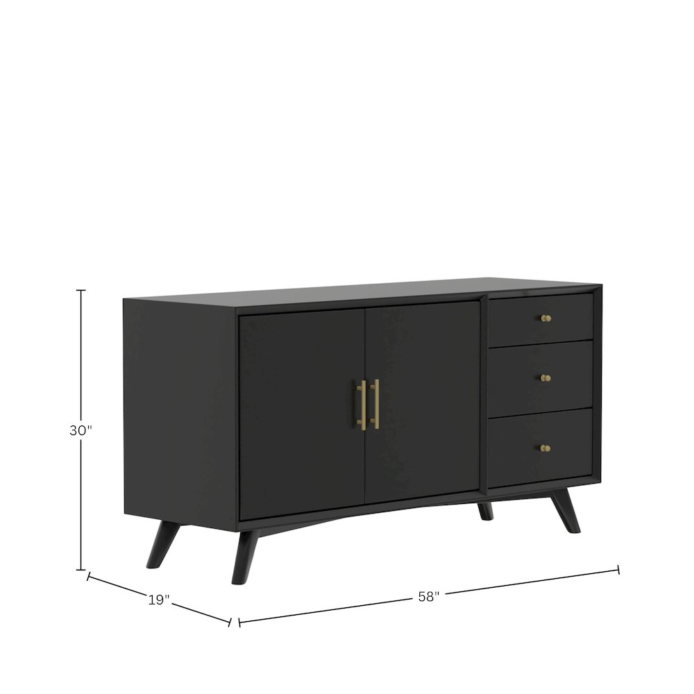 Flynn Sideboard, Black. Picture 1