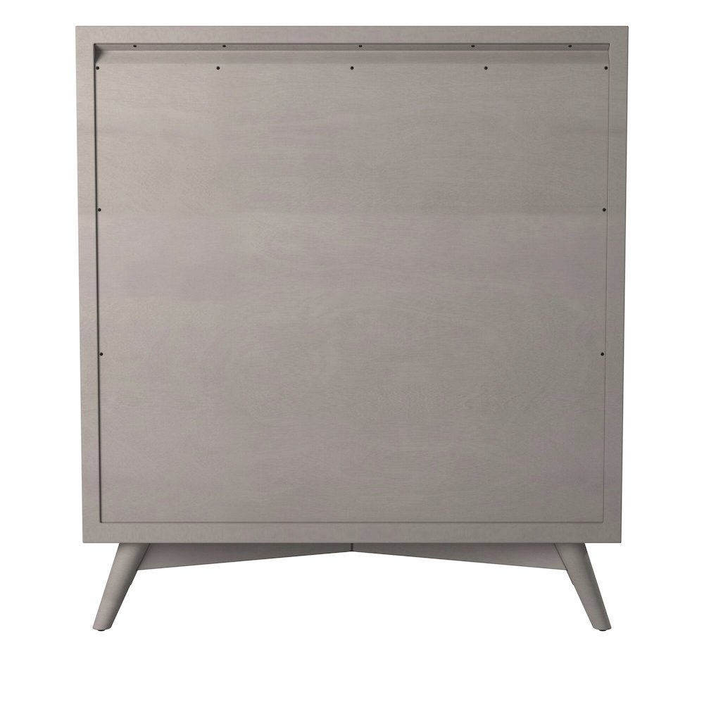 Flynn Mid Century Modern 4 Drawer Multifunction Chest w/Pull Out Tray, Gray. Picture 7