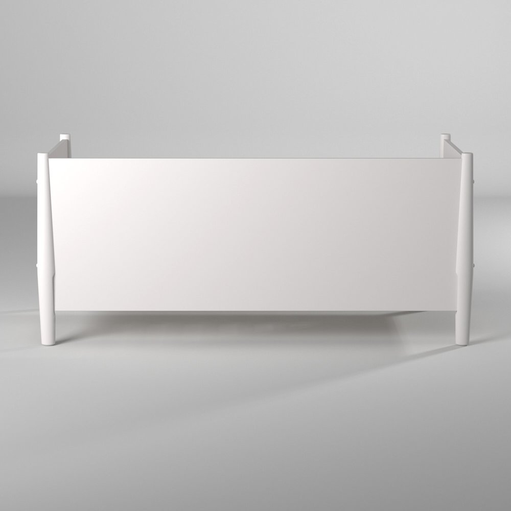 Flynn Mid Century Modern Twin Size Day Bed, White. Picture 9