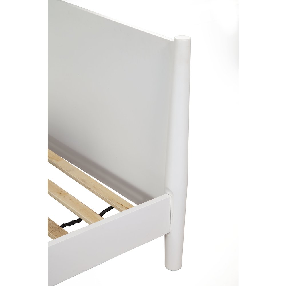 Flynn Mid Century Modern Twin Size Day Bed, White. Picture 13