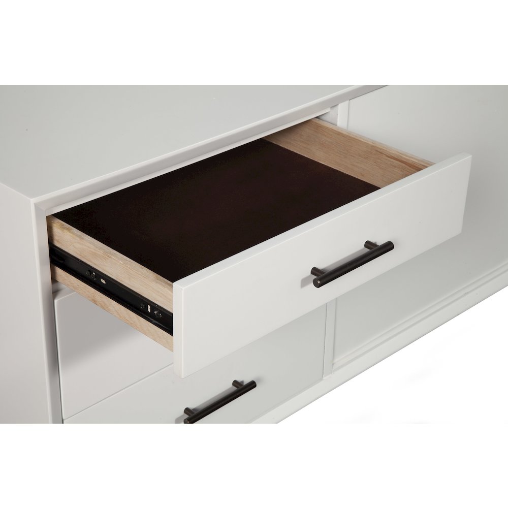 Flynn Large TV Console, White. Picture 8