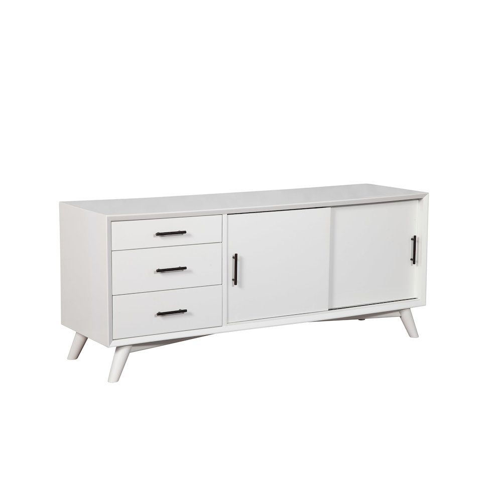 Flynn Large TV Console, White. Picture 6