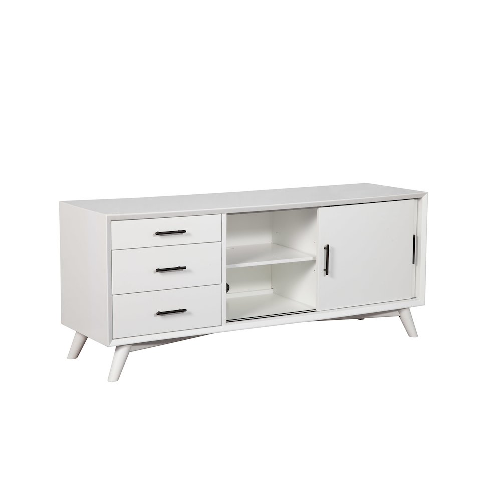 Flynn Large TV Console, White. Picture 7