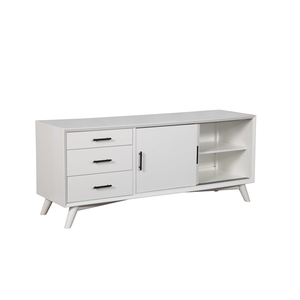 Flynn Large TV Console, White. Picture 8