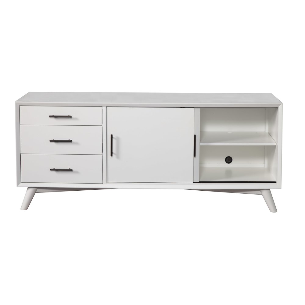Flynn Large TV Console, White. Picture 9