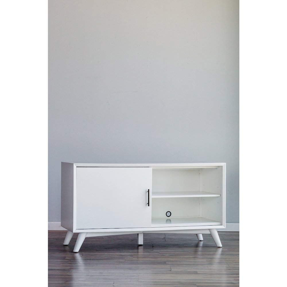 Flynn Small TV Console, White. Picture 7