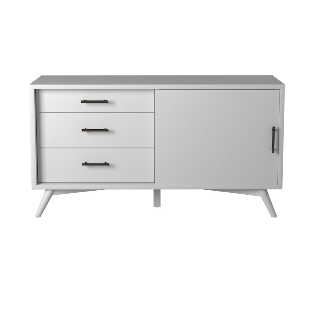 Flynn Small TV Console, White. Picture 1