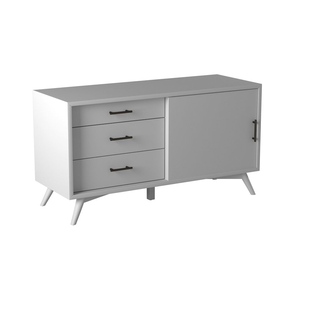 Flynn Small TV Console, White. Picture 4