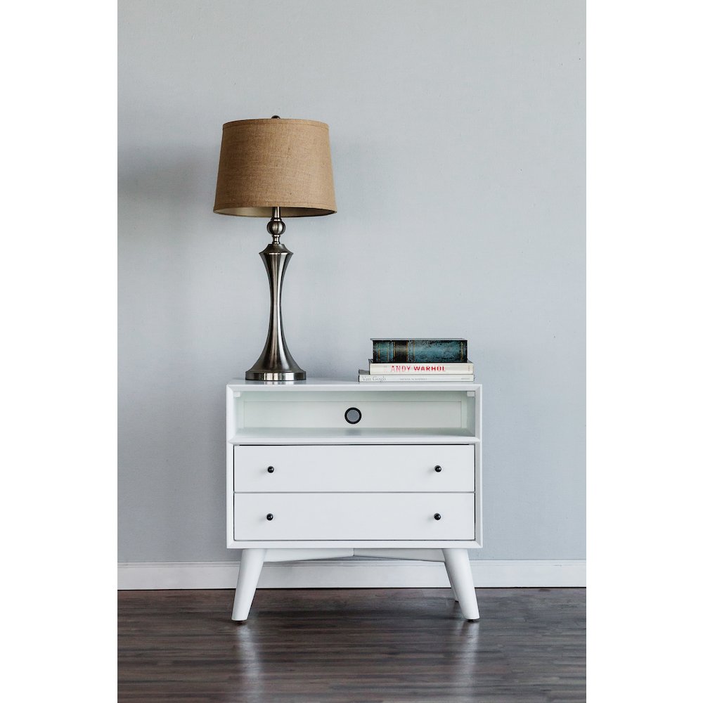 Flynn Large Nightstand, White. Picture 2