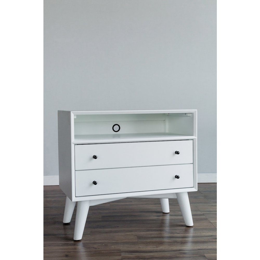 Flynn Large Nightstand, White. Picture 3