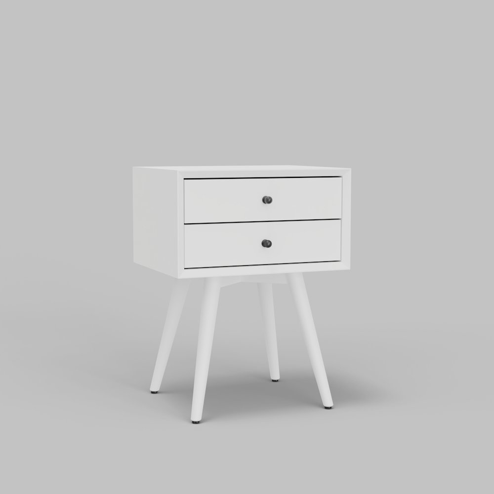 Flynn Small Nightstand, White. Picture 1