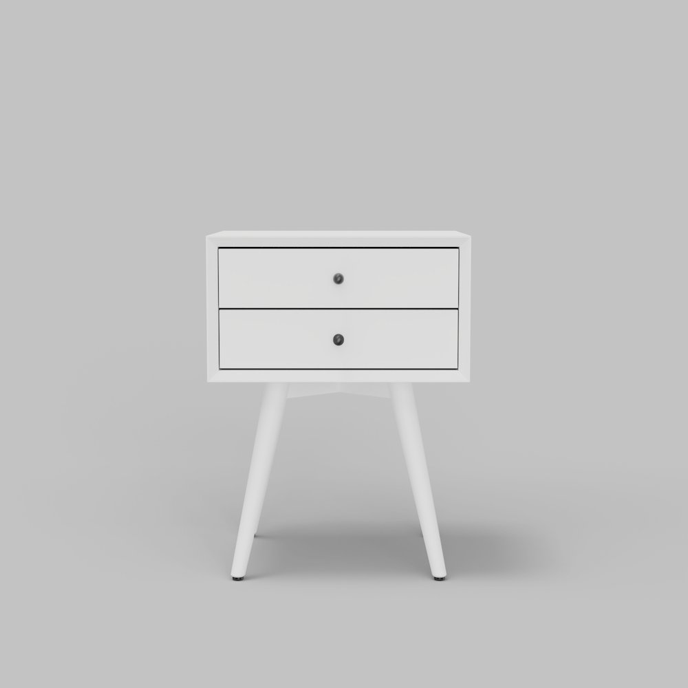 Flynn Small Nightstand, White. Picture 3