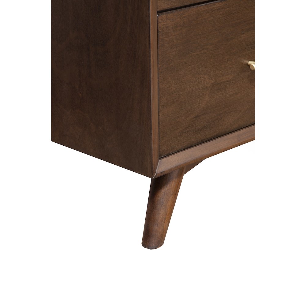 Flynn Mid Century Modern 7 Drawer Dresser, Walnut. Picture 6