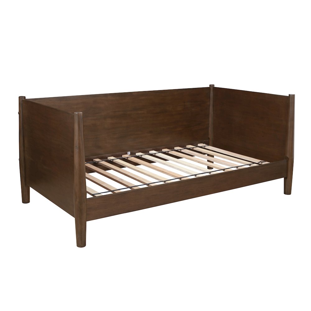 Flynn Mid Century Modern Twin Size Day Bed, Walnut. Picture 8
