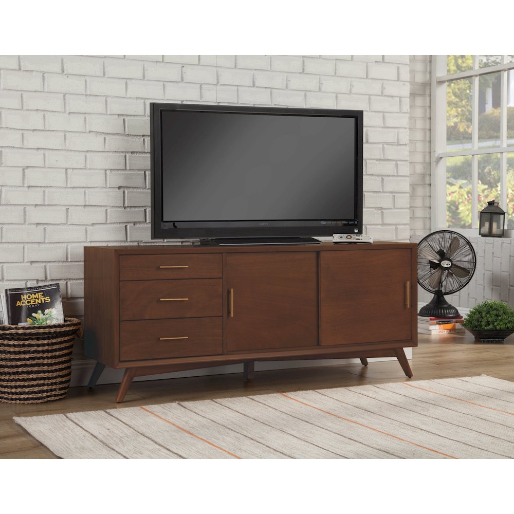 Flynn Large TV Console, Walnut. Picture 3