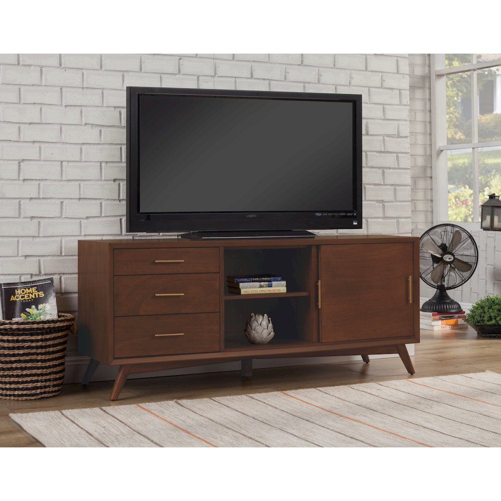 Flynn Large TV Console, Walnut. Picture 4